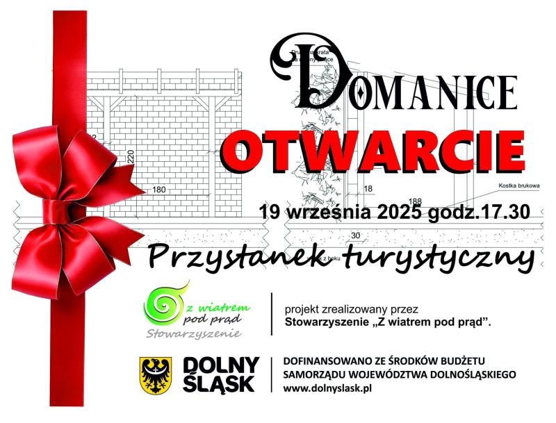 Przystanek turystyczny w Domanicach 2025 plakat