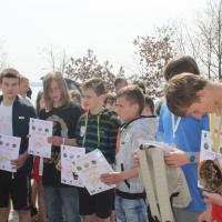 Biegi przełajowe nad Zalewem Mietkowskim 2012 dekoracja mężczyzn